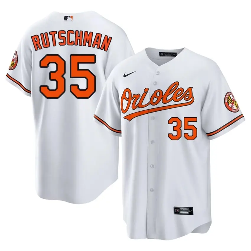 #35 Adley Rutschman O's Men's Player Jersey - White