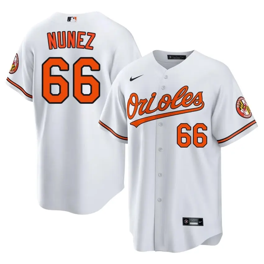 #66 Anthony Nunez Birds Men Stitched Jerseys - White