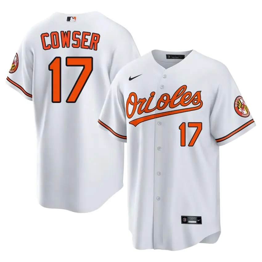 #17 Colton Cowser Birds Men Game Jerseys - White