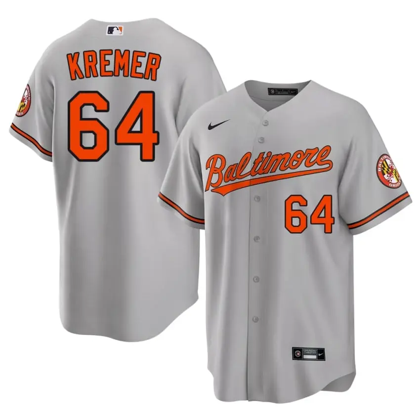 #64 Dean Kremer BAL Mens Limited Jersey - Gray