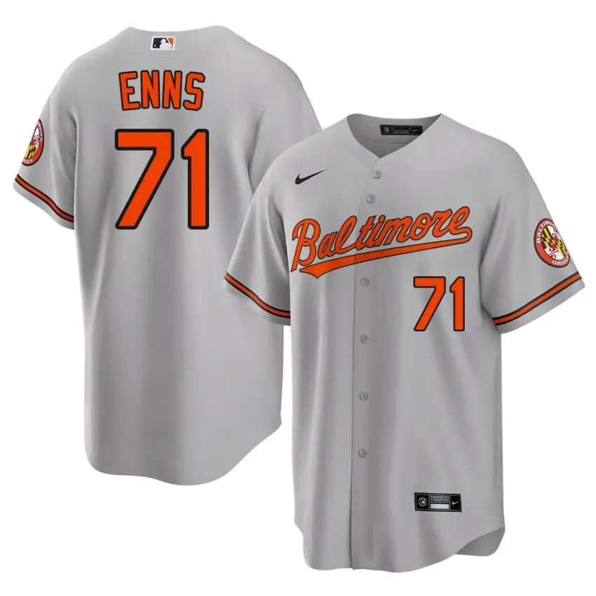 #71 Dietrich Enns Baltimore Orioles Men's Popular Jersey - Gray