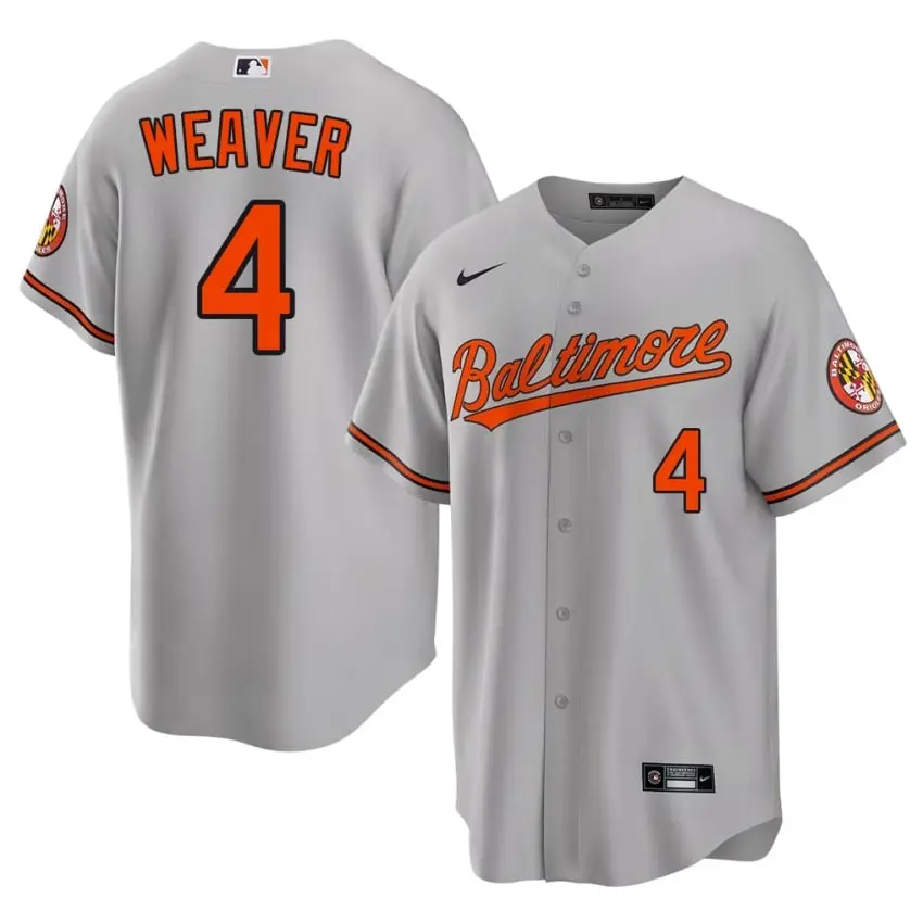 #4 Earl Weaver Birdland Men's Replica Jerseys - Gray