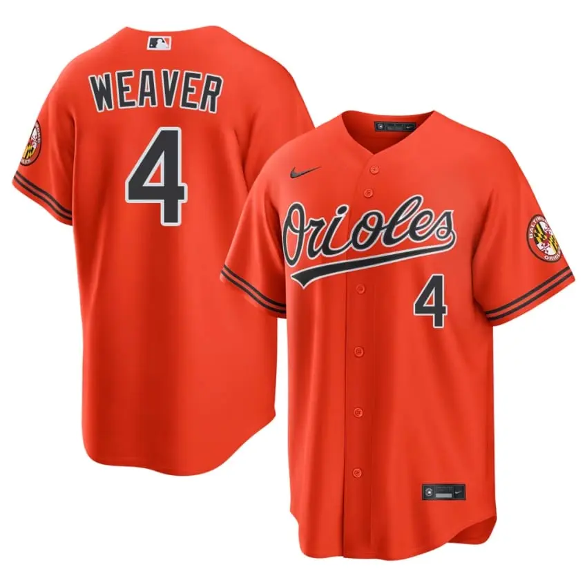 #4 Earl Weaver Birdland Men Player Jersey - Orange
