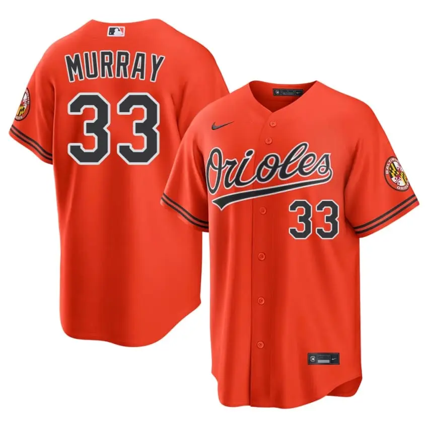 #33 Eddie Murray Orioles Men's New Jersey - Orange