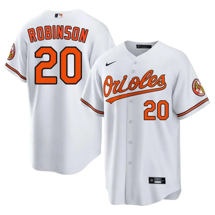 #20 Frank Robinson Orioles Mens MLB Jersey - White