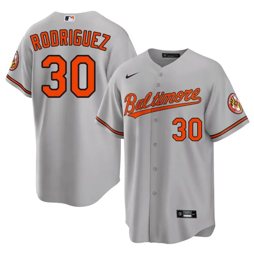 #30 Grayson Rodriguez BAL Orioles Mens 2026-27 Jersey - Gray