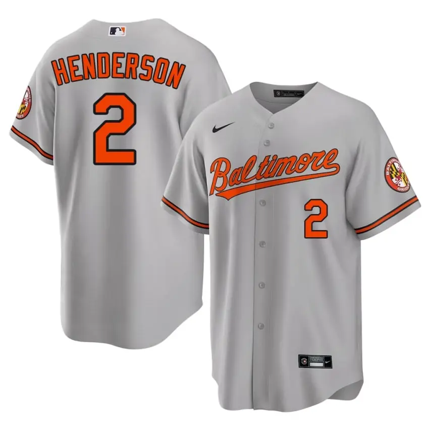 #2 Gunnar Henderson O's Men MLB Jerseys - Gray