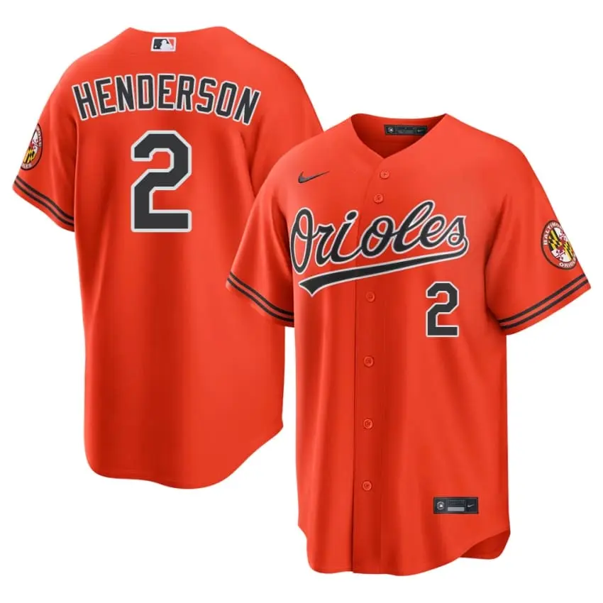 #2 Gunnar Henderson Orange Birds Men's Limited Jerseys - Orange