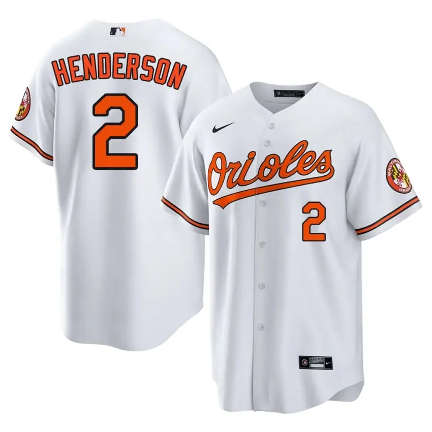 #2 Gunnar Henderson BAL Orioles Men's Official Jersey - White