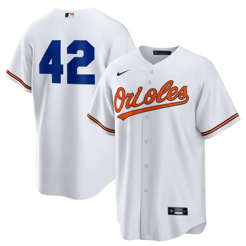#42 Jackie Robinson Day BAL Orioles Men's Limited Jersey - White