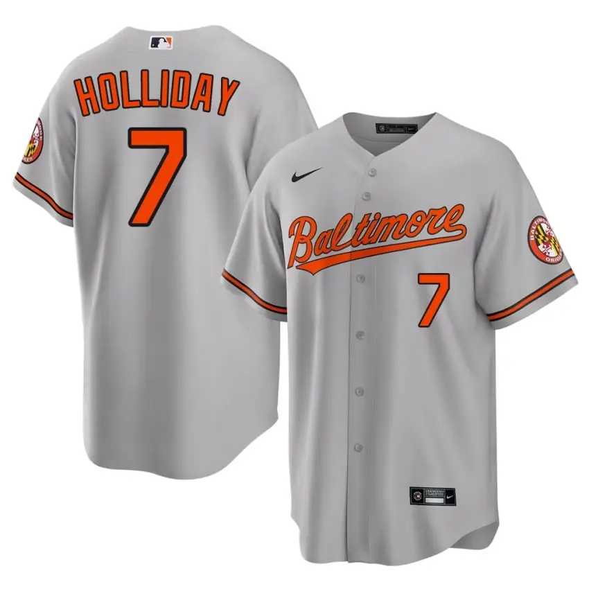 #7 Jackson Holliday BAL Orioles Men Replica Jerseys - Gray