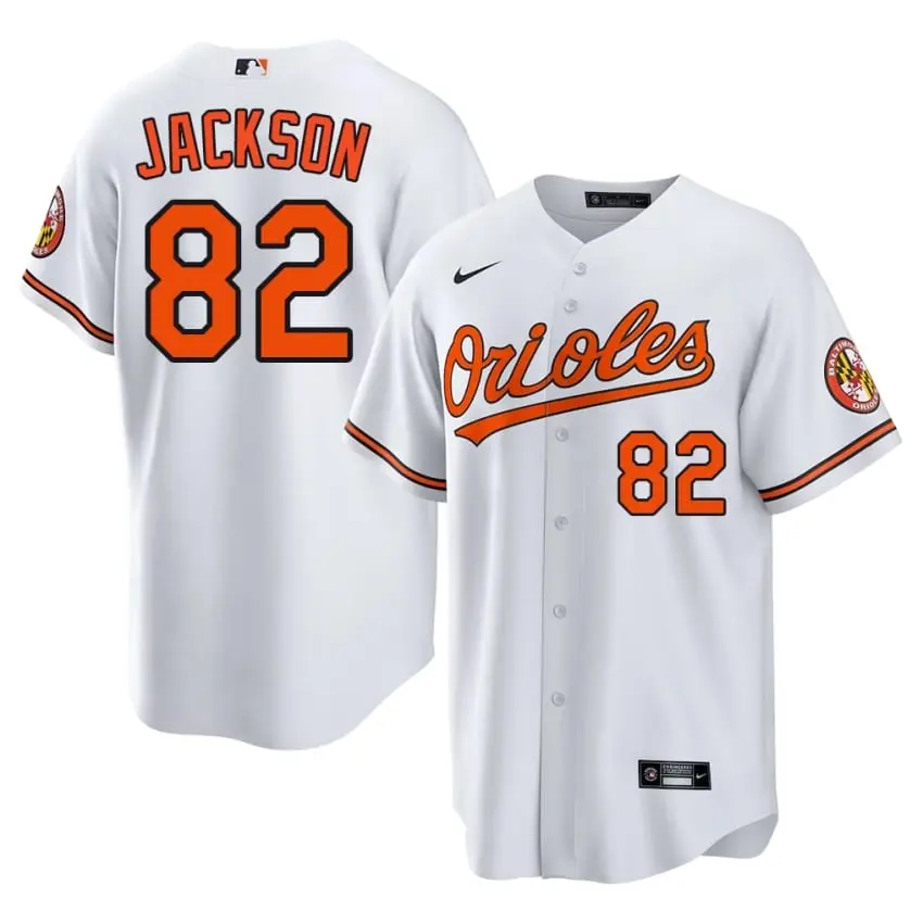 #82 Jeremiah Jackson Baltimore Orioles Mens Embroidery Jerseys - White