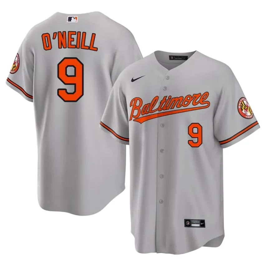 #9 Tyler O'Neill Birds Mens Official Jersey - Gray