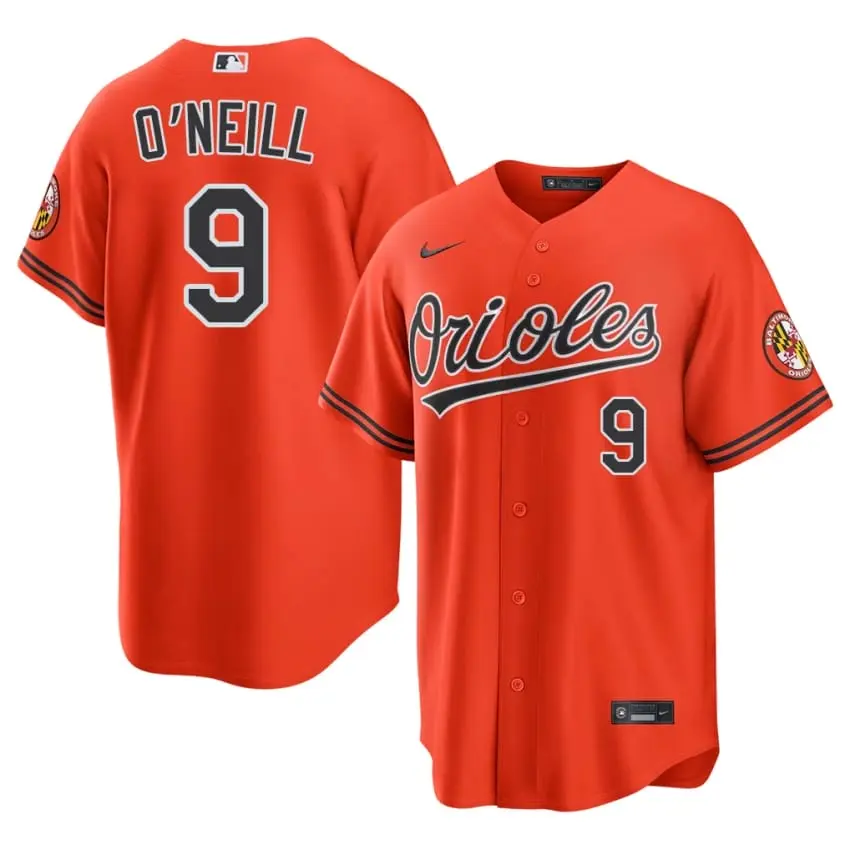 #9 Tyler O'Neill BAL Mens Player Jerseys - Orange