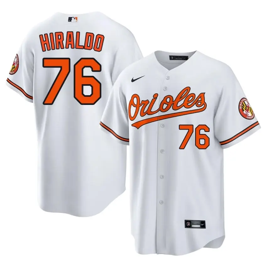 #76 Yaramil Hiraldo Orioles Mens Authentic Jersey - White