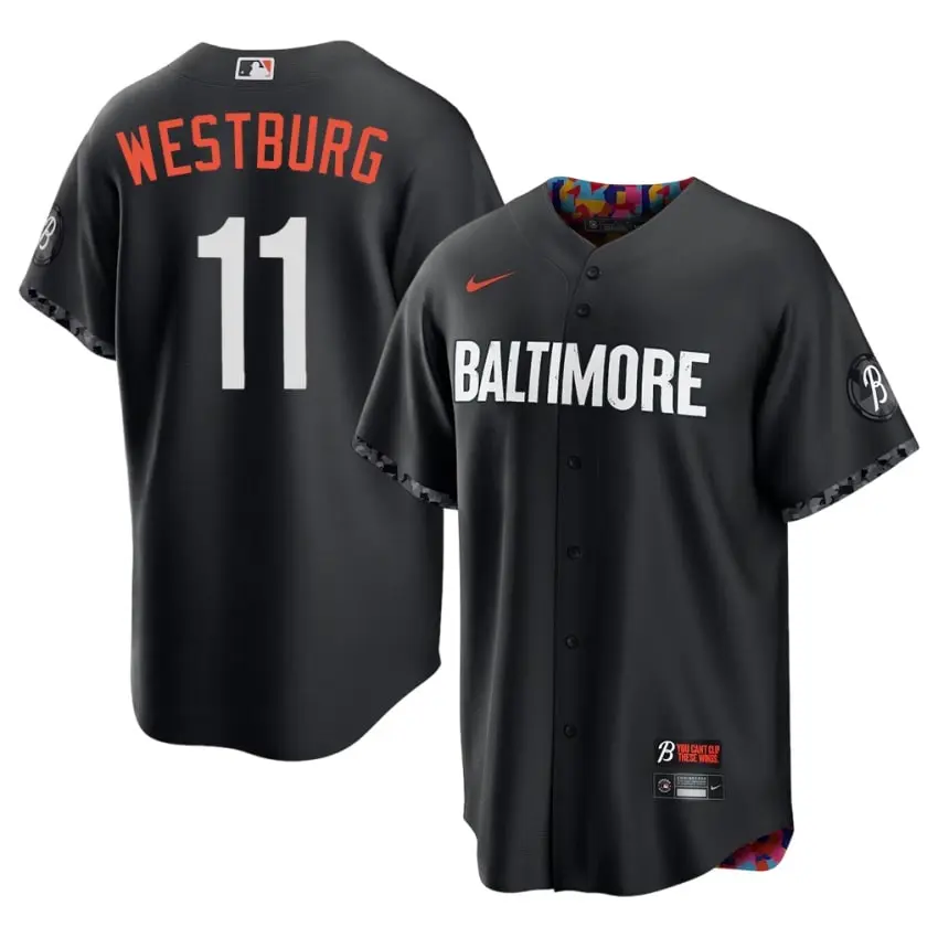 #11 Jordan Westburg Orange Birds Men's City Connect Player Jerseys - Black