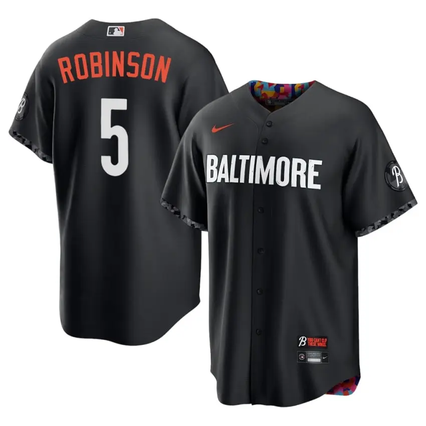 #5 Brooks Robinson The Birds Men City Connect Limited Jersey - Black