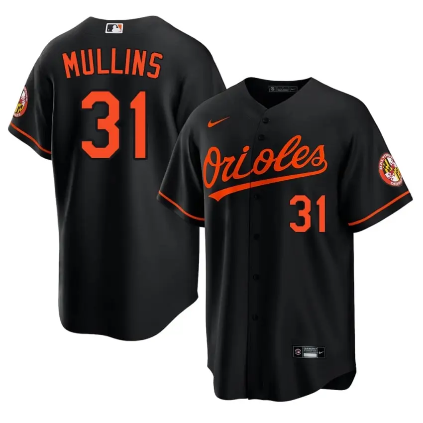 #31 Cedric Mullins BAL O's Men's Official Jersey - Black