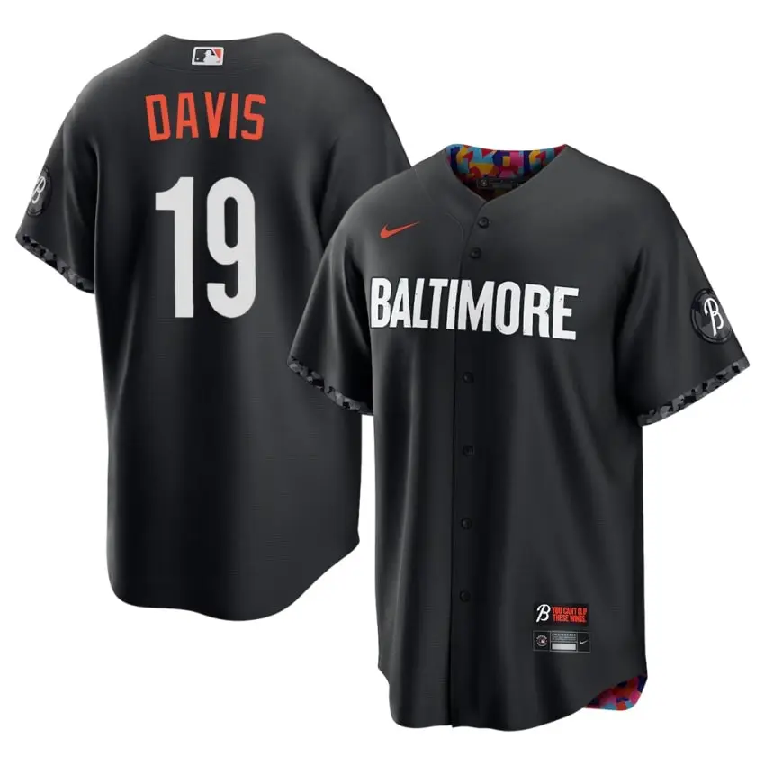 #19 Chris Davis The Birds Men's City Connect 2026-27 Jersey - Black
