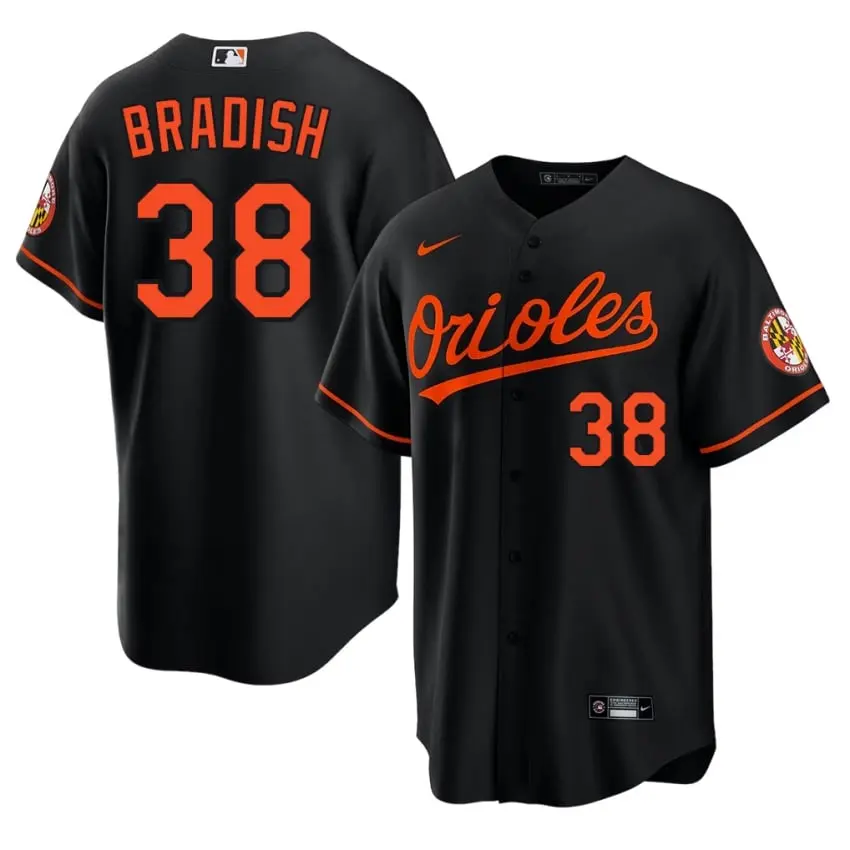 #38 Kyle Bradish Baltimore Orioles Men Player Jerseys - Black