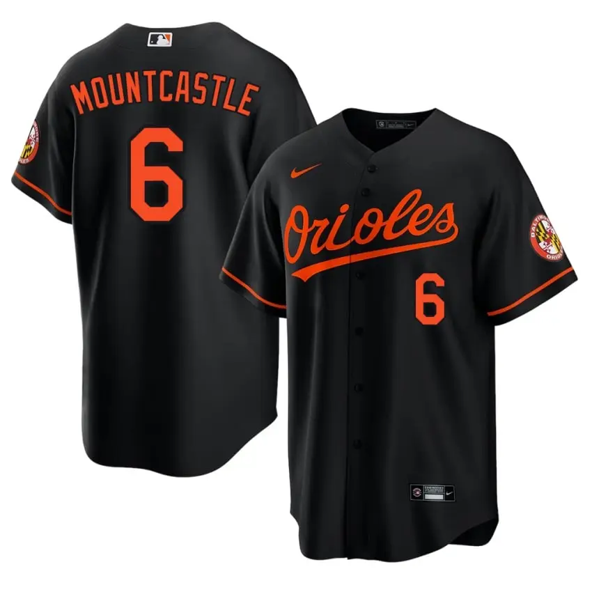 #6 Ryan Mountcastle Orioles Mens Stitched Jersey - Black