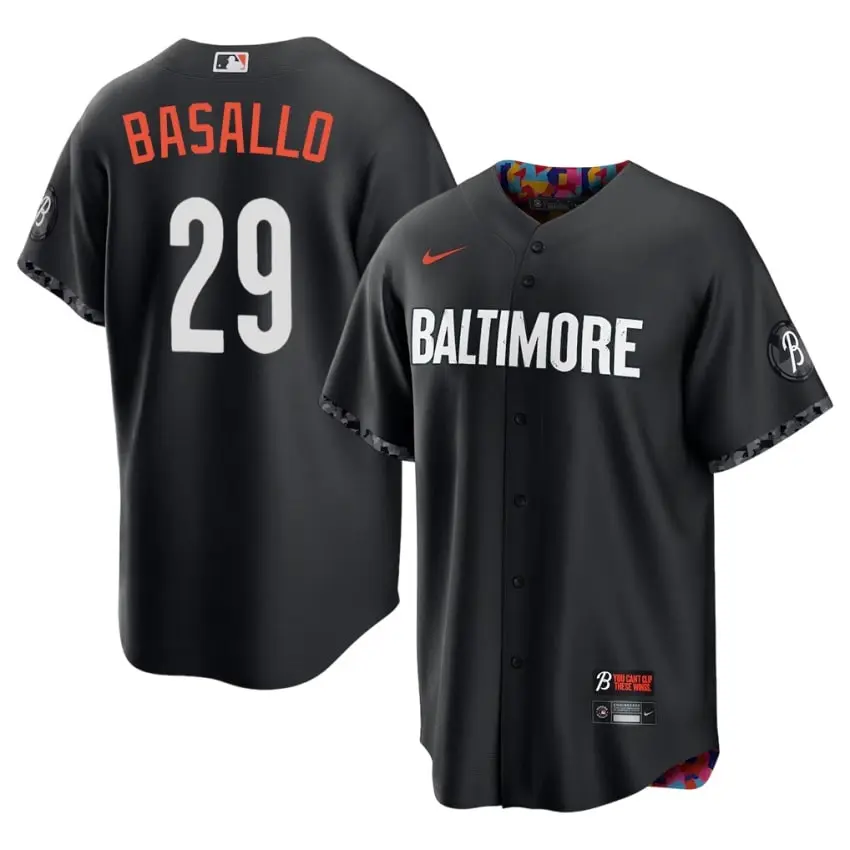 #29 Samuel Basallo Birdland Men City Connect Stitched Jersey - Black