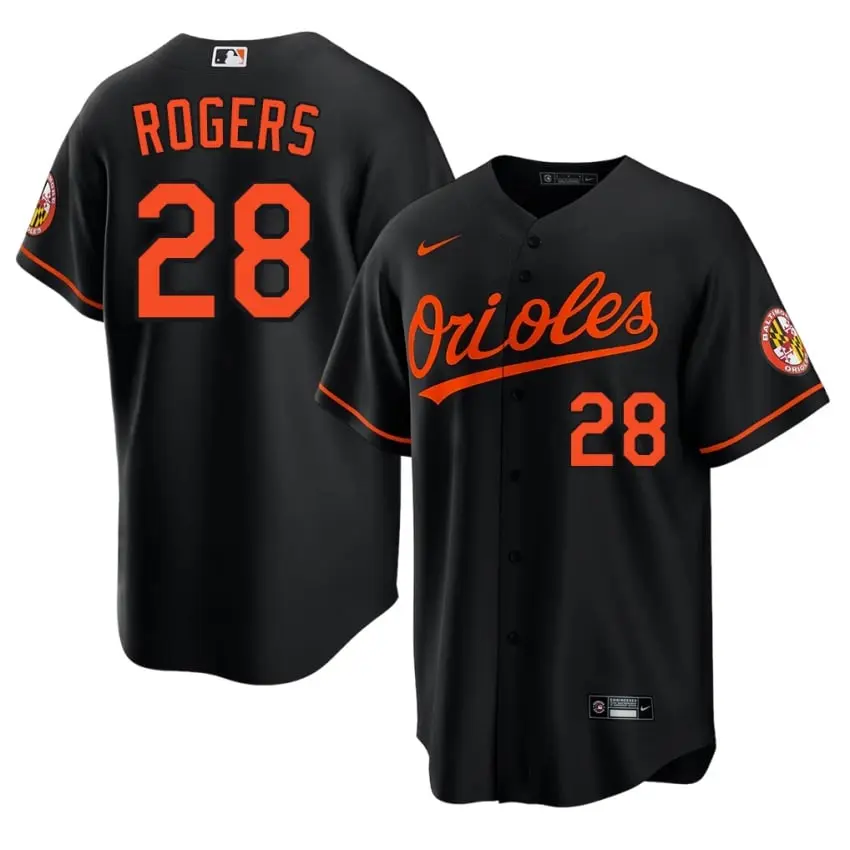 #28 Trevor Rogers O's Men Player Jersey - Black