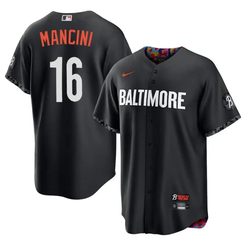 #16 Trey Mancini Baltimore O's Mens City Connect Embroidery Jersey - Black