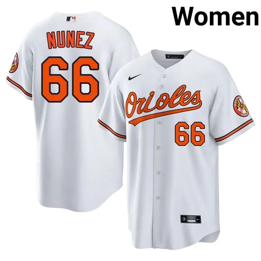#66 Anthony Nunez Baltimore Women's Game Jerseys - White