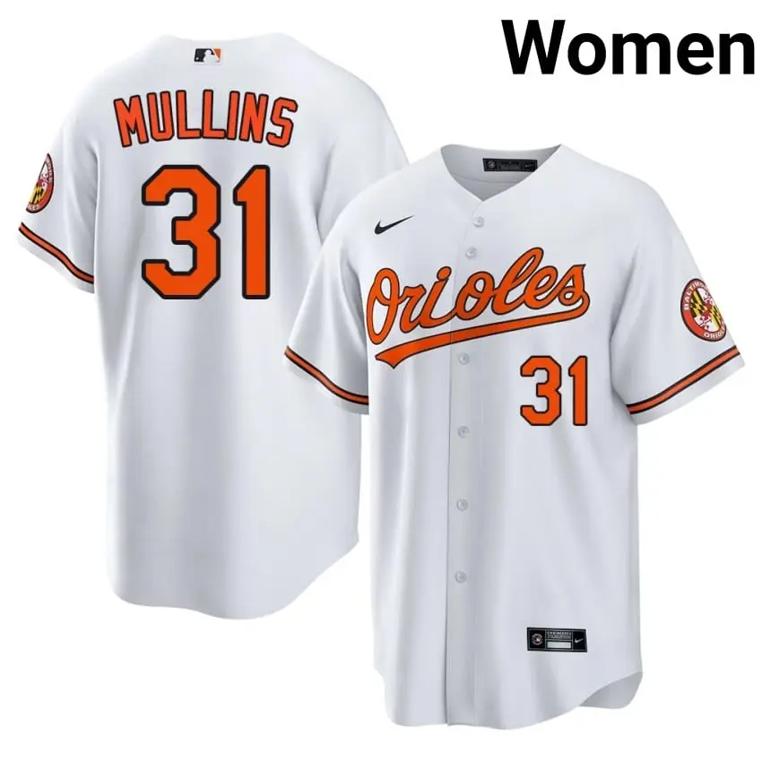 #31 Cedric Mullins BAL O's Womens Game Jerseys - White