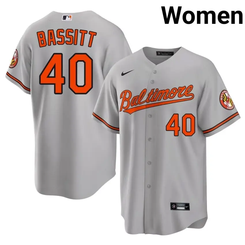#40 Chris Bassitt Birds Womens Player Jerseys - Gray