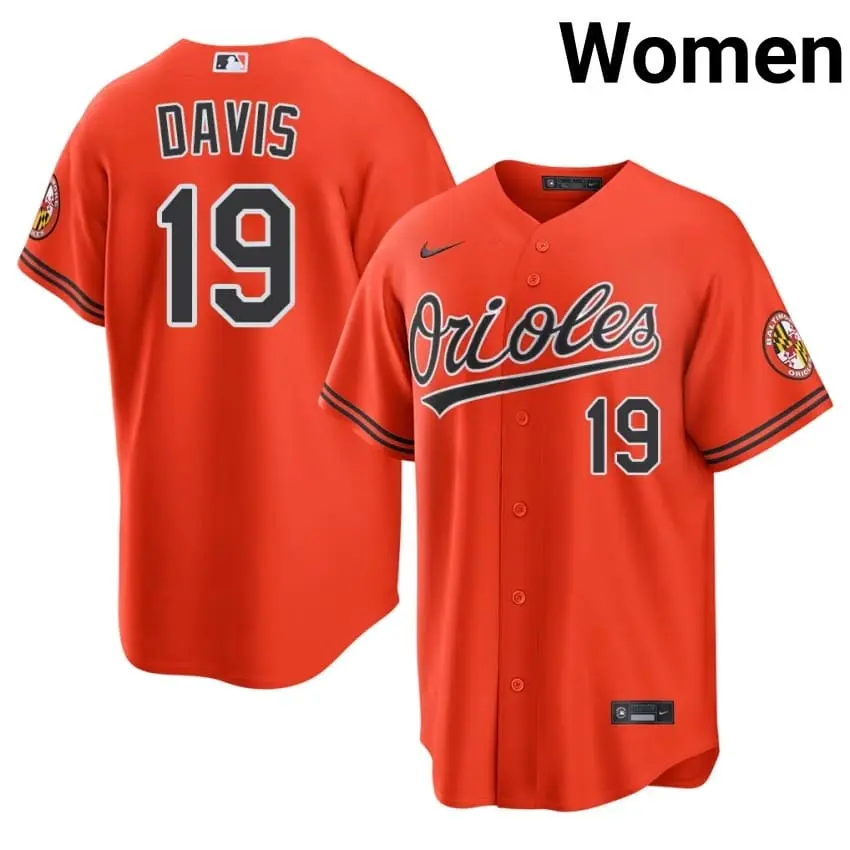 #19 Chris Davis Baltimore Orioles Women 2026 Jersey - Orange