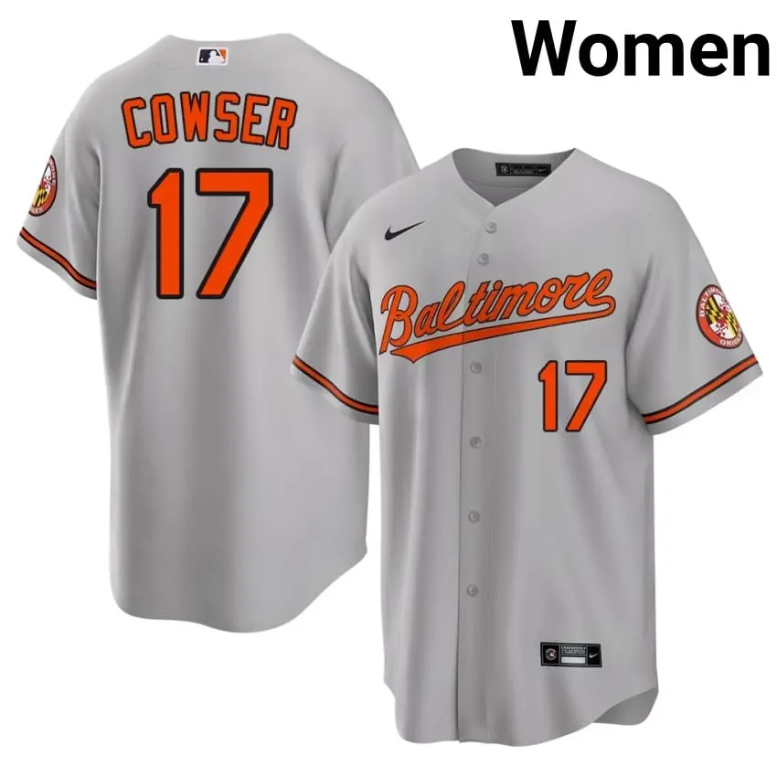 #17 Colton Cowser The Birds Women Stitched Jerseys - Gray