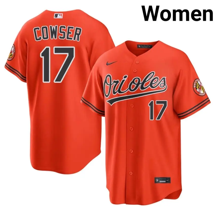 #17 Colton Cowser Orioles Women's Official Jerseys - Orange