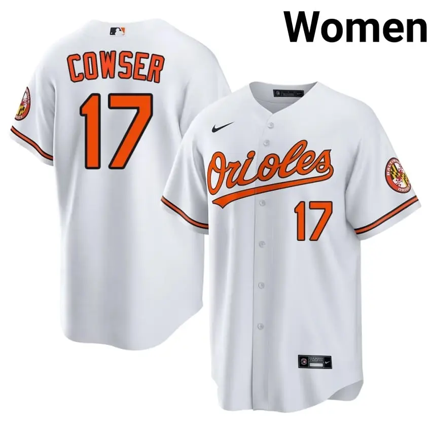 #17 Colton Cowser Birds Women's Replica Jerseys - White