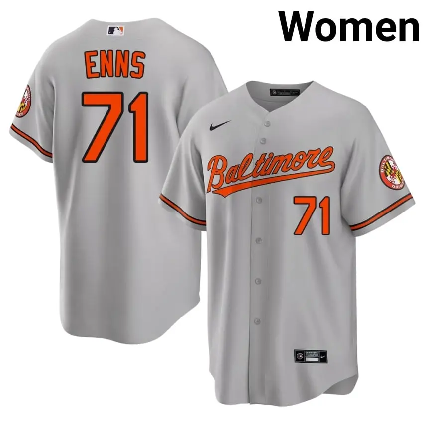#71 Dietrich Enns BAL Women's Authentic Jersey - Gray