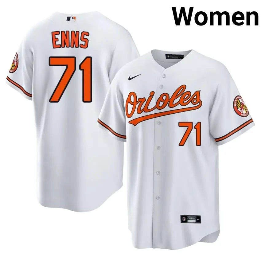 #71 Dietrich Enns Orange Birds Women's 2026-27 Jersey - White