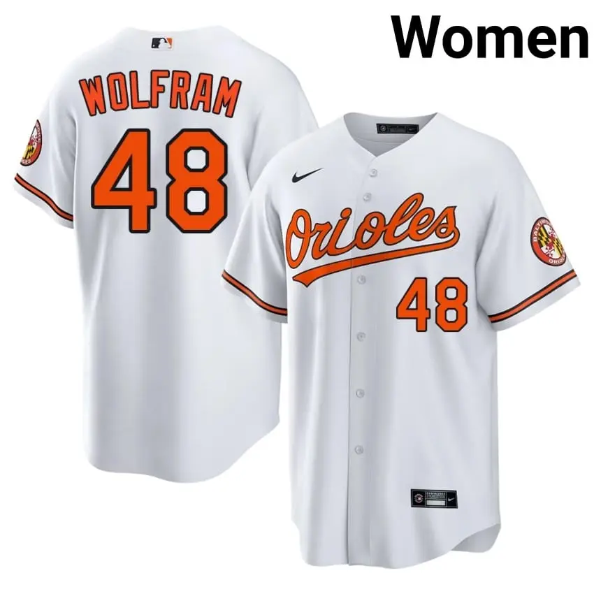 #48 Grant Wolfram O's Womens Authentic Jersey - White