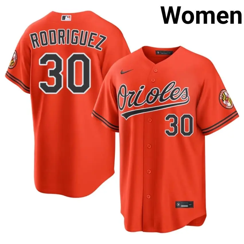 #30 Grayson Rodriguez Baltimore Womens Player Jerseys - Orange