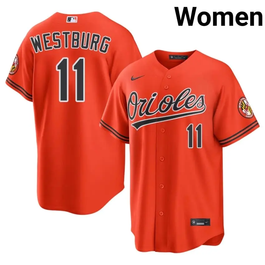 #11 Jordan Westburg O's Womens MLB Jersey - Orange