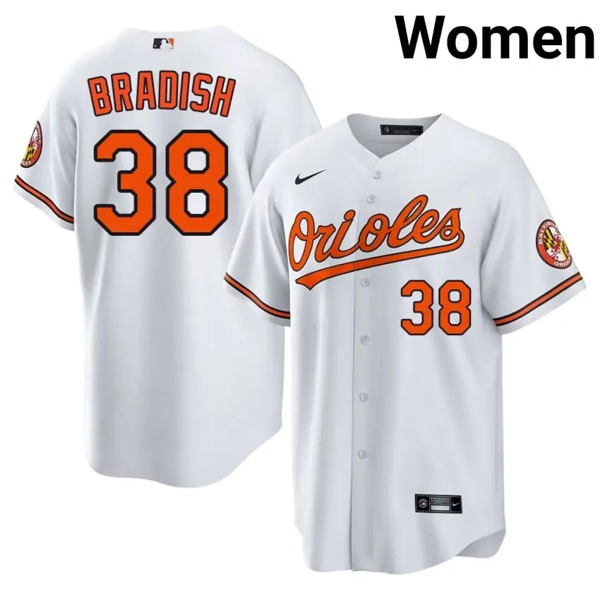 #38 Kyle Bradish Baltimore Women 2026-27 Jersey - White