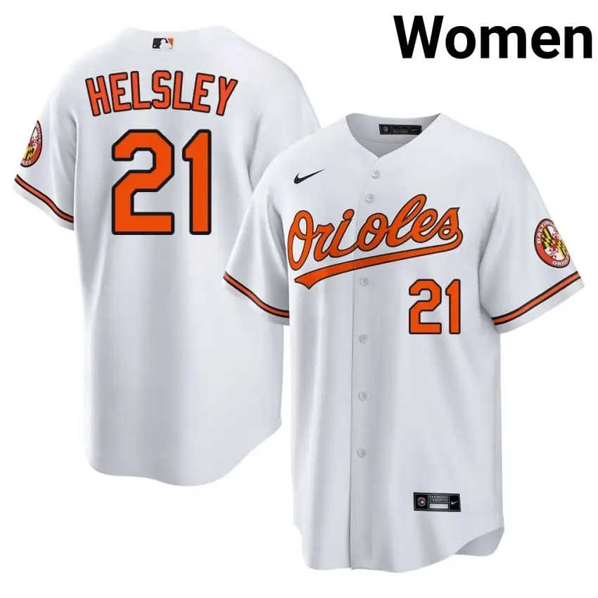 #21 Ryan Helsley Baltimore Orioles Women's Stitched Jersey - White