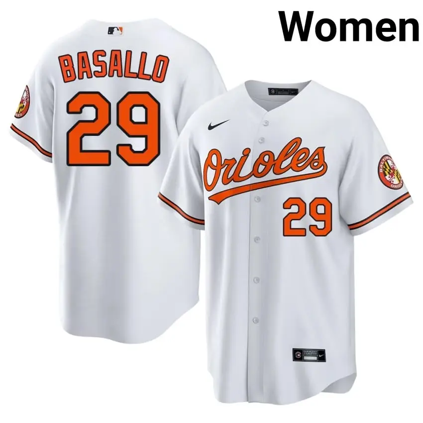 #29 Samuel Basallo The Birds Womens Popular Jersey - White