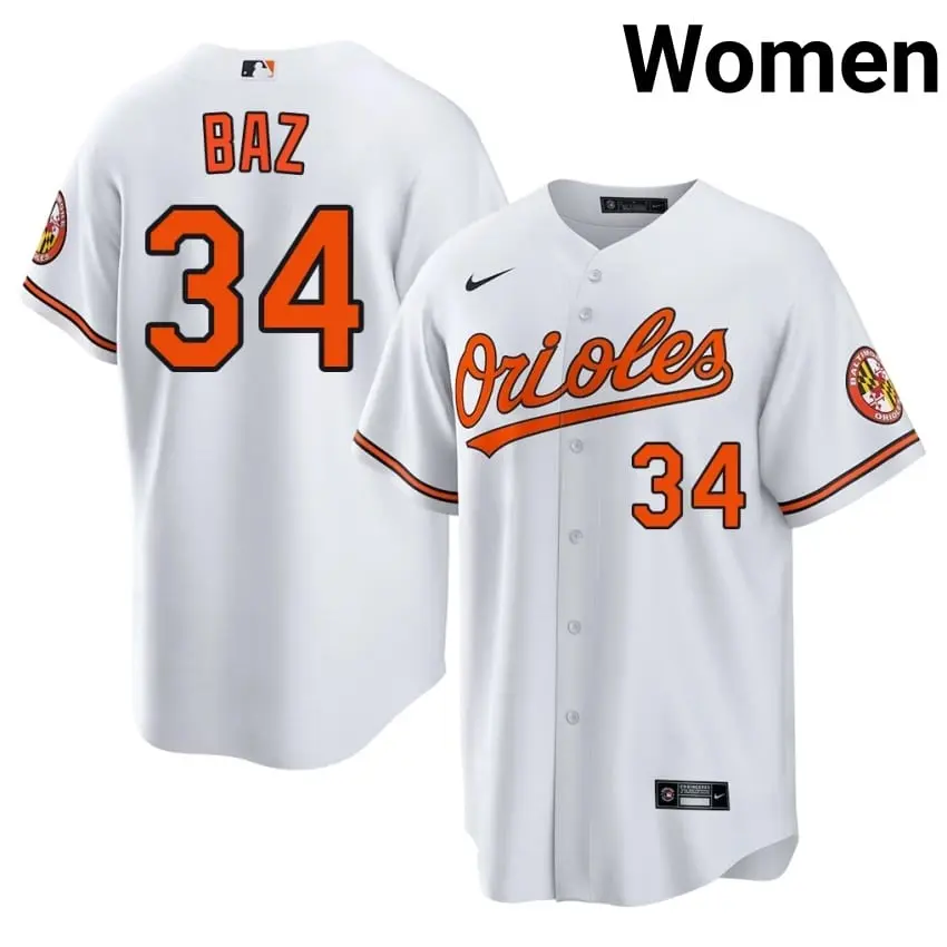 #34 Shane Baz BAL Orioles Women Limited Jersey - White
