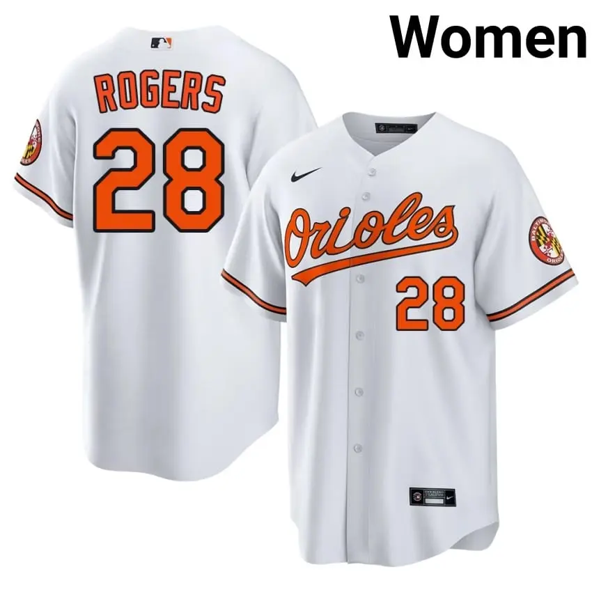 #28 Trevor Rogers Baltimore O's Womens Limited Jerseys - White