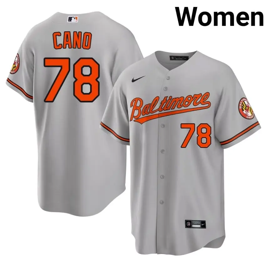 #78 Yennier Cano BAL Women's Limited Jerseys - Gray