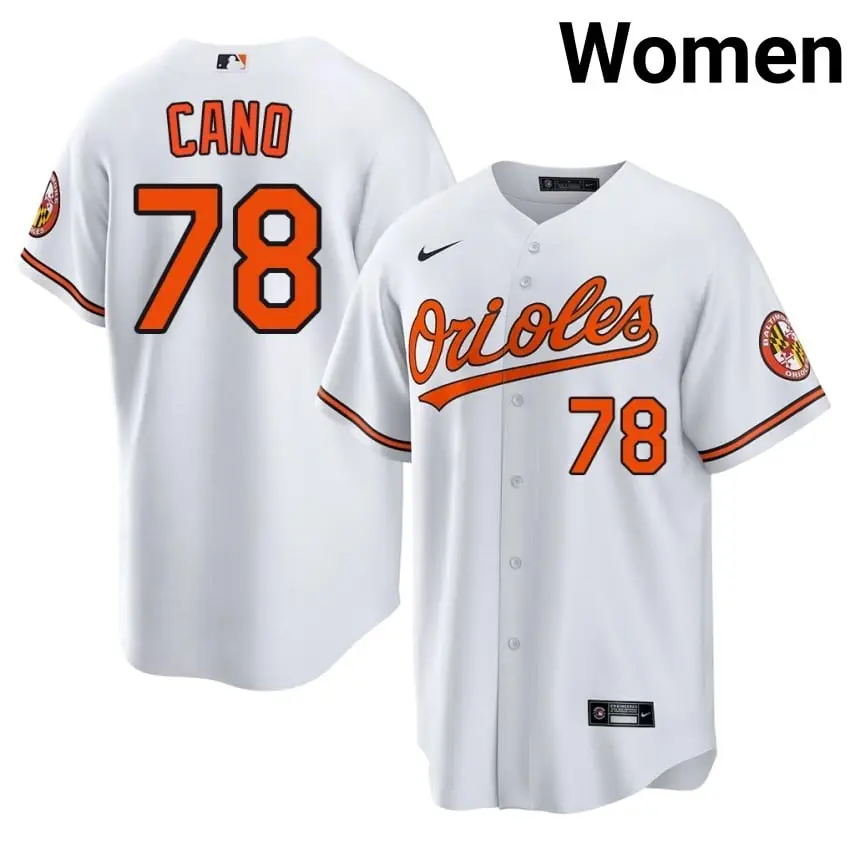 #78 Yennier Cano BAL O's Women's Game Jersey - White