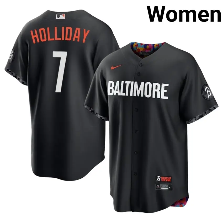 #7 Jackson Holliday BAL Women's City Connect Authentic Jerseys - Black