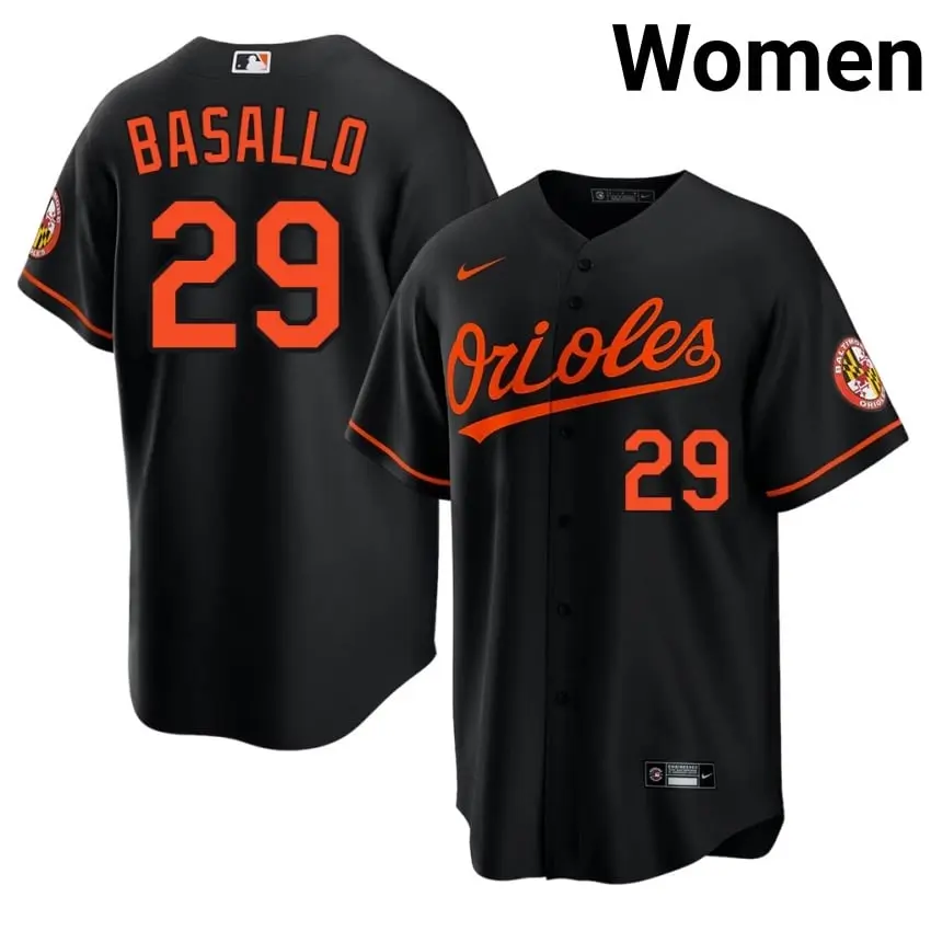 #29 Samuel Basallo BAL O's Womens Player Jerseys - Black
