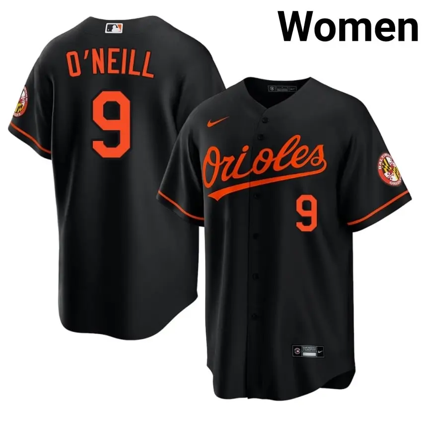 #9 Tyler O'Neill Baltimore Orioles Women Popular Jerseys - Black